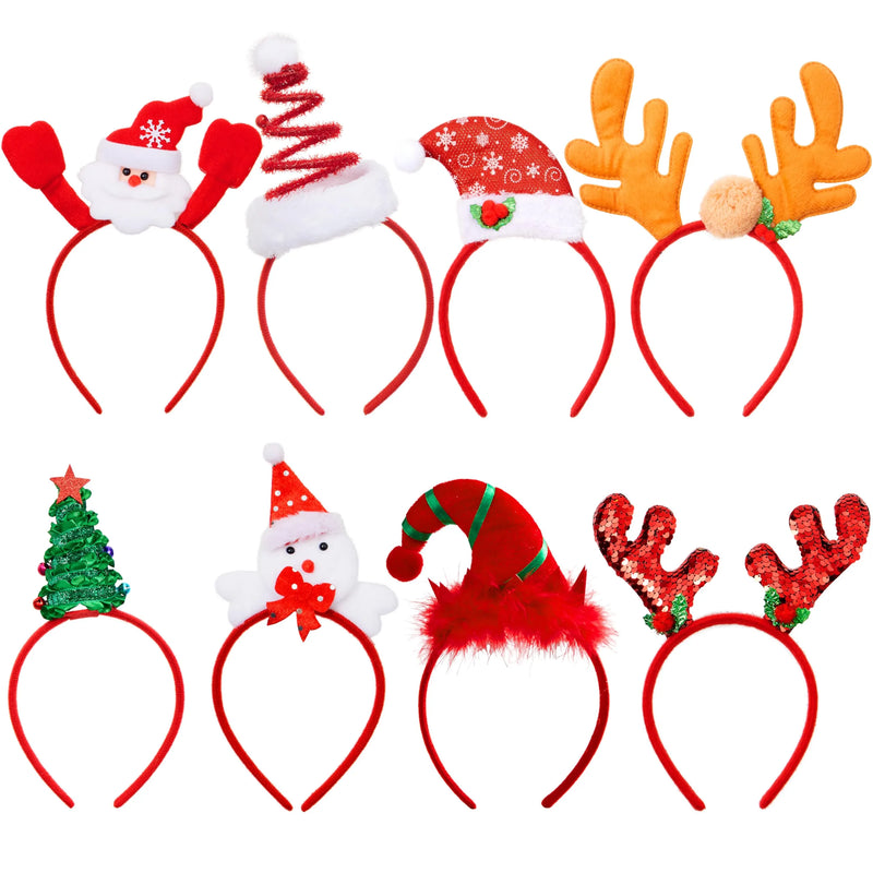 16PCS Christmas Holiday Cute Headbands, Great Fun and Festive