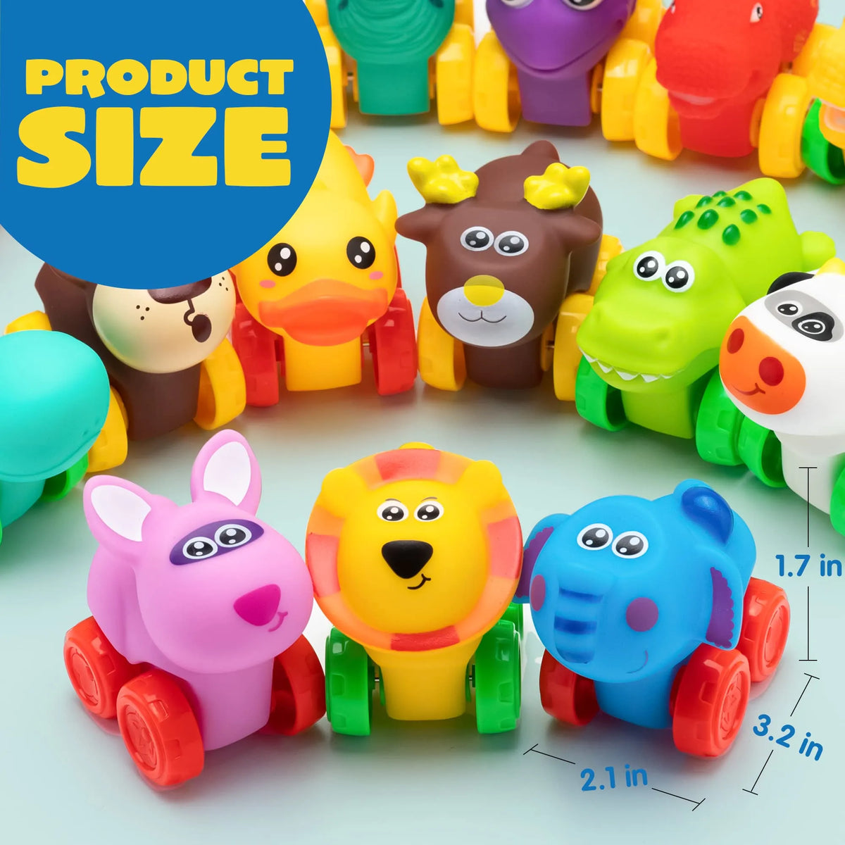 Small rubber animals toys sales