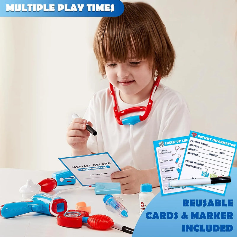 Play act 16pcs Kids Doctor Pretend Play Medical Kit with Bag
