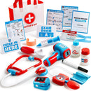 Play-Act 16Pcs Kids Doctor Pretend Play Medical Kit with Bag