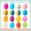 16 Pcs Prefilled Slime Easter Eggs for Kids Party & Hunt