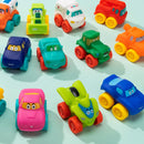 16Pcs Rubber Mini Vehicles