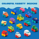 16Pcs Rubber Mini Vehicles