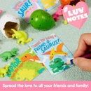 30 Packs Valentines Day Cards with Hatch Growing Dinosaur Eggs Toys with Hangers
