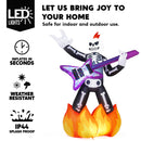6FT Inflatable Halloween Play Guitar Skeleton with LED Lights