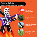 6FT Inflatable Halloween Play Guitar Skeleton with LED Lights