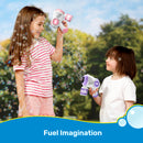 JOYIN 2 Kids Bubble Guns with 4 Bottles Solution, Automatic Bubble Machine Gun with 8 Holes for Kids, Adults, Summer Toys, Easter Basket Stuffers