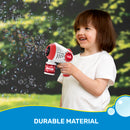 JOYIN 2 Kids Bubble Guns with 4 Bottles Solution, Automatic Bubble Machine Gun with 8 Holes for Kids Blue,Red