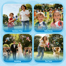 JOYIN 2 Kids Bubble Guns with 4 Bottles Solution, Automatic Bubble Machine Gun with 8 Holes for Kids Blue,Red