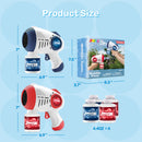 JOYIN 2 Kids Bubble Guns with 4 Bottles Solution, Automatic Bubble Machine Gun with 8 Holes for Kids Blue,Red