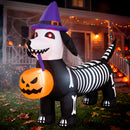 Glowing Skeleton Dog 5.7ft – Blow-Up Pumpkin Yard Decor