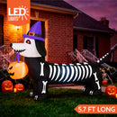 Glowing Skeleton Dog 5.7ft – Blow-Up Pumpkin Yard Decor