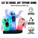 JOYIN 5FT Halloween Inflatable Trunk or Treat Kit - Triple Ghost LED