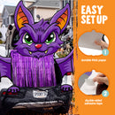 JOYIN Bat Trunk-or-Treat Car Decoration Kit for SUV – Halloween Set with Purple Fringe & Stickers