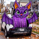 JOYIN Bat Trunk-or-Treat Car Decoration Kit for SUV – Halloween Set with Purple Fringe & Stickers