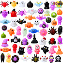 JOYIN 60 Pcs Halloween Mochi Squishy Toys Bulk - Non-Candy Trick or Treat Party Favors & Classroom Prizes