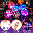 JOYIN 6 Pcs Halloween LED Light Up Bouncy Balls with Wrist Strap