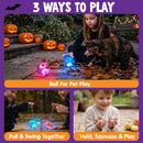 JOYIN 6 Pcs Halloween LED Light Up Bouncy Balls with Wrist Strap