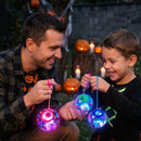 JOYIN 6 Pcs Halloween LED Light Up Bouncy Balls with Wrist Strap