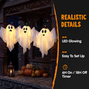 JOYIN 3 Pack 19 Inch Cute Halloween Hanging Ghost with Witch Hat