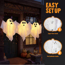 JOYIN 3 Pack 19 Inch Cute Halloween Hanging Ghost with Witch Hat