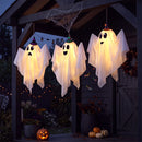 JOYIN 3 Pack 19 Inch Cute Halloween Hanging Ghost with Witch Hat