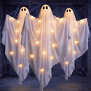 JOYIN 3 Pack 35" LED Glowing Hanging Ghosts for Halloween Yard Decor