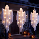 JOYIN 3 Pack 35" LED Glowing Hanging Ghosts for Halloween Yard Decor