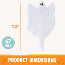 JOYIN 47 Inch Glowing Halloween Hanging Ghost with RGB Lights & Remote