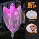 JOYIN 47 Inch Glowing Halloween Hanging Ghost with RGB Lights & Remote