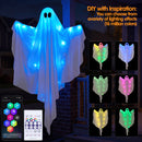 JOYIN 47 Inch Glowing Halloween Hanging Ghost with RGB Lights & Remote