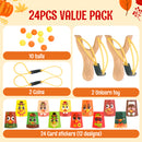 JOYIN Thanksgiving Stacking Cups Game - 24 Cups & 10 Foam Balls