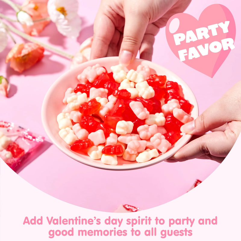 18Pcs 9.62OZ Valentine’s Day Heart Gummies Love Heart Candy for Kids School Party
