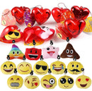 18Pcs Keychains Prefilled Hearts with Valentines Day Cards for Kids-Classroom Exchange Gifts