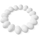 18 Pcs White Wooden Easter Eggs for DIY Decor & Craft Activities