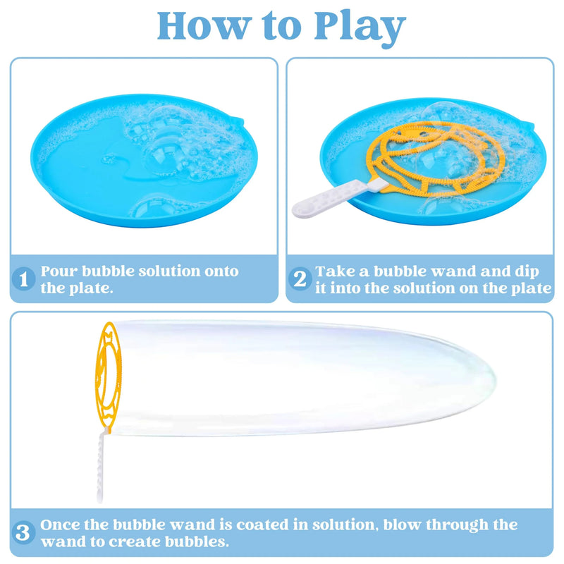 18in Giant Bubble Maker with Tray Bulk, Large Bubble Wands for Kids Adults Gifts