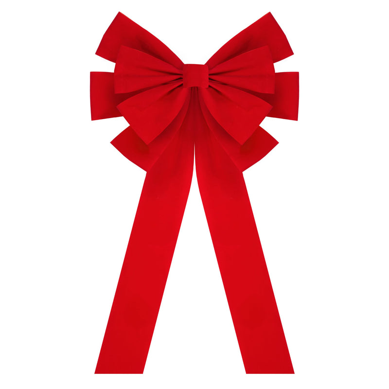 1PCS Extra Large Red Velvet Bow for Christmas 35" x 18"