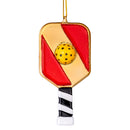 Christmas Pickleball Paddle Glass Small Ornament