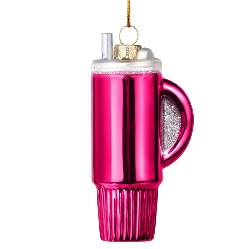 Christmas Water Cup Glass Small Ornament Red