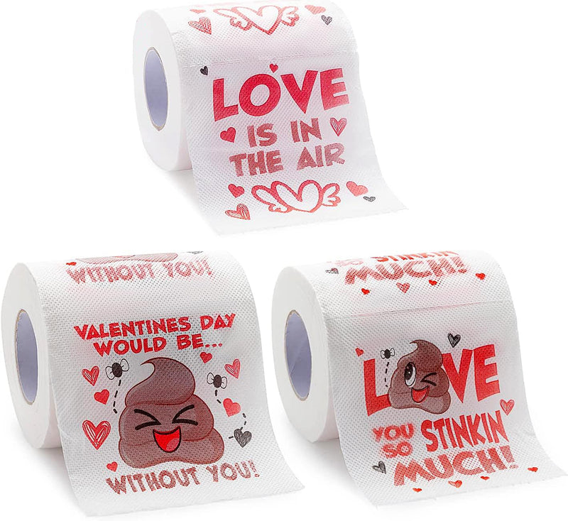 3 Rolls Funny Valentines Day Toilet Paper