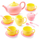 18PCS Pretend Tea Party Set - Pink Teapot