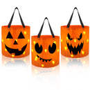 3 PCS Halloween Candy Pumpkin Buckets