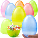 6Pcs 7" Jumbo Plastic Easter Egg Shells for Easter Egg Hunt