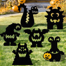 6Pcs Monster Yard Stakes Halloween Lawn Decorations