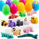 12Pcs Prefilled Easter Eggs with 3D Mini Animals