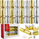 10in Snowflake Christmas No-Snap Party Favor (Gold & Silver), 8 Pcs