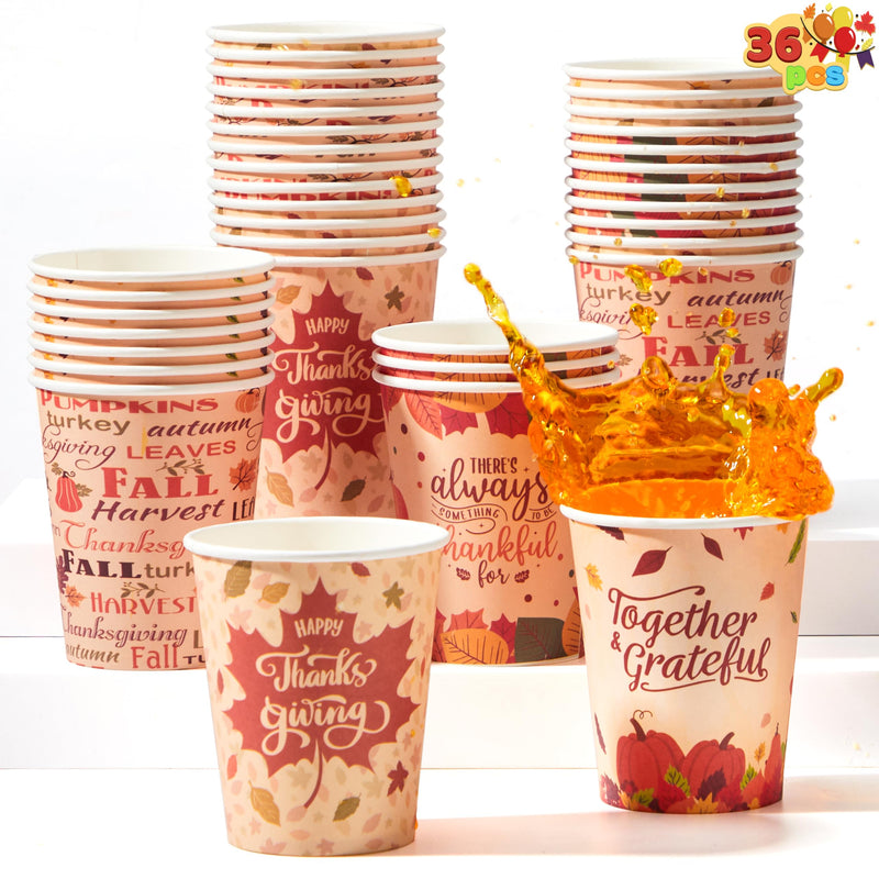 36 PCS Thanksgiving Disposable Cups