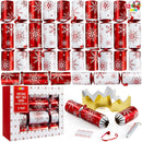 Christmas Party Table Favors (Red White Snowflake), 12 Pack