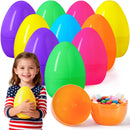 6Pcs 8" Jumbo Plastic Easter Egg Shells Fillable for Easter Egg Hunt