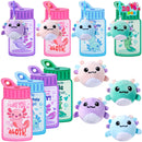 28 Pcs Kids Valentine's Day Cards with Axolotl Plush Toy Keychain